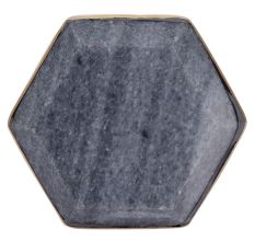 Grey Hexagon Stone Brass Coated Cabinet knobs